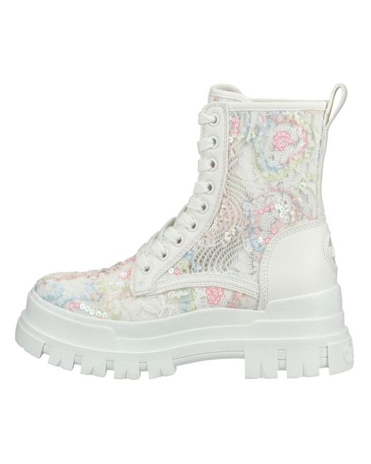 Buffalo White Schnürstiefelette Aspha Rld