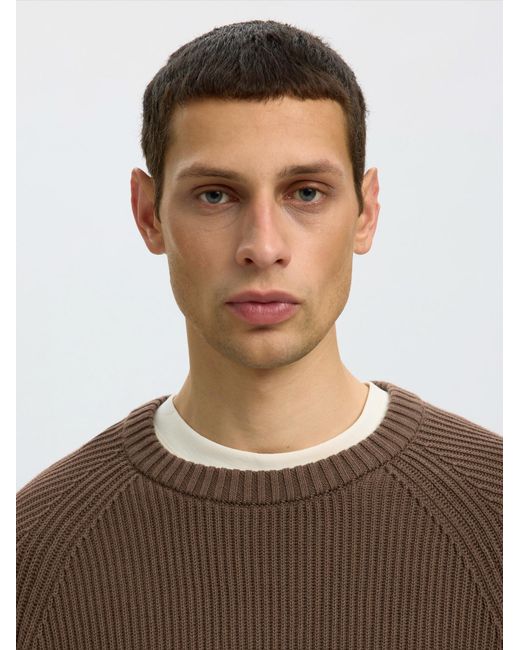 SELECTED Pullover Slmbraun in Brown für Herren
