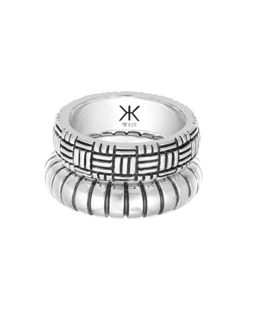 Kuzzoi Ring Set in Gray für Herren