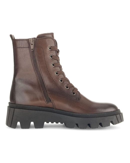 Gabor Brown Schnürstiefelette