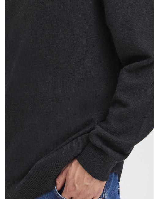 Solid Strickpullover Sdrick in Black für Herren