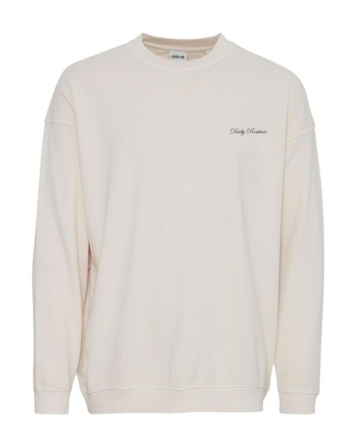 Solid Sweatshirt in White für Herren