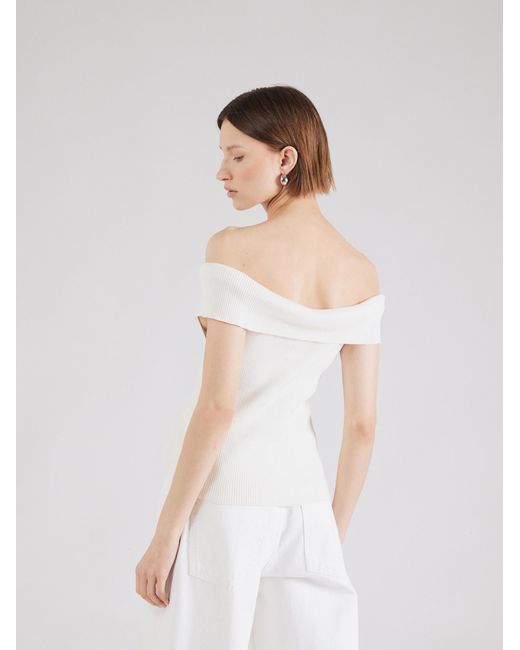 Monki White Stricktop
