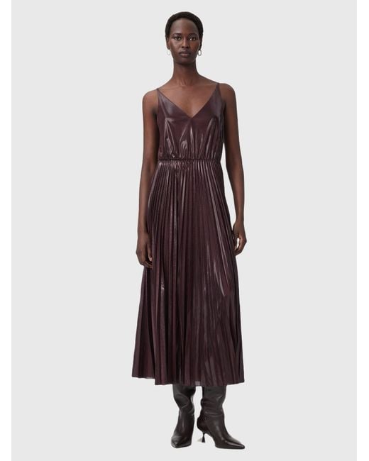 AllSaints Purple Kleid Mit Pullover Spark