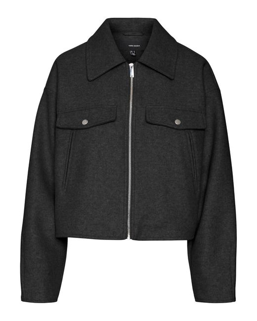 Vero Moda Black Übergangsjacke 'Fortunefrej'