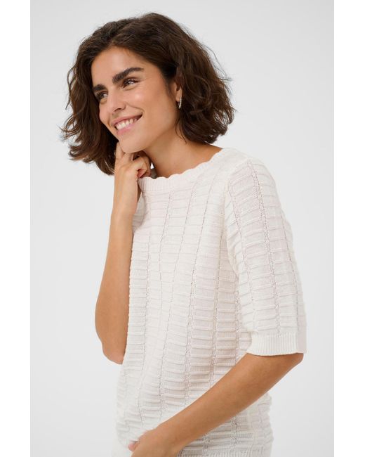 Kaffe White Pullover Kalotus