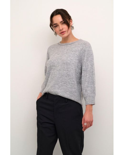 Kaffe Gray Pullover Ka Meridith