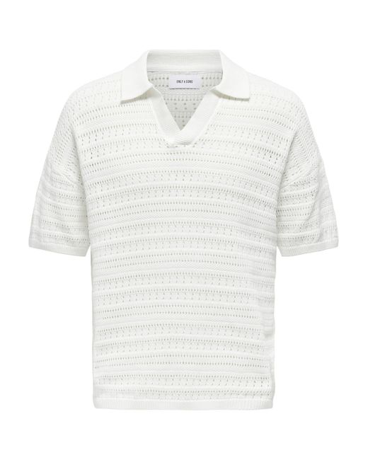 Only & Sons Pullover Grayson in White für Herren