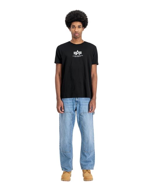 Alpha Industries Shirt Basic Mid Logo in Black für Herren