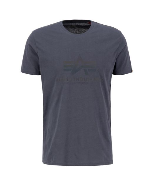 Alpha Industries Shirt Basic Logo in Blue für Herren