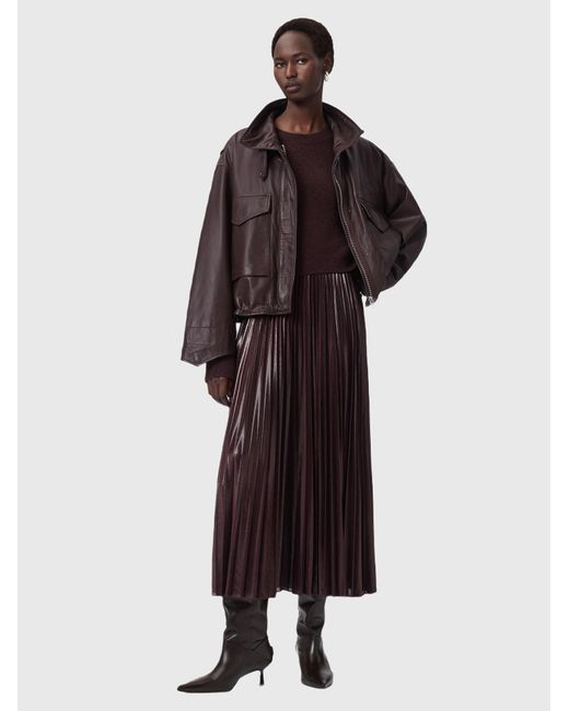 AllSaints Purple Kleid Mit Pullover Spark