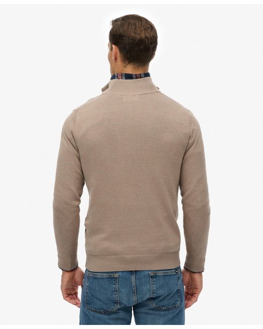 Superdry & Co Pullover Essentials in Natural für Herren