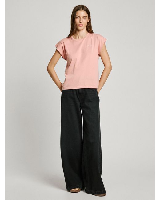 Pepe Jeans Pink T-Shirt 'Blooma'