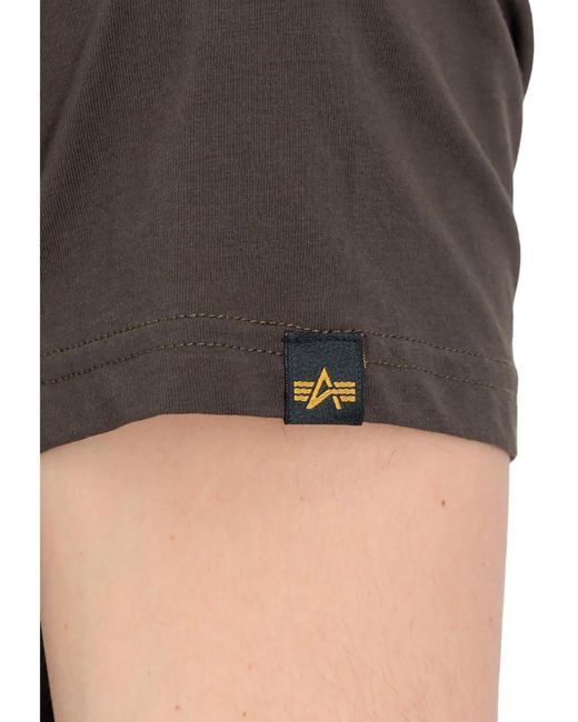 Alpha Industries Shirt Basic Logo in Black für Herren