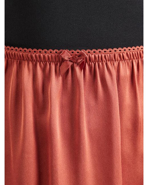 TOPSHOP Red – kurzer petticoat-rock aus satin