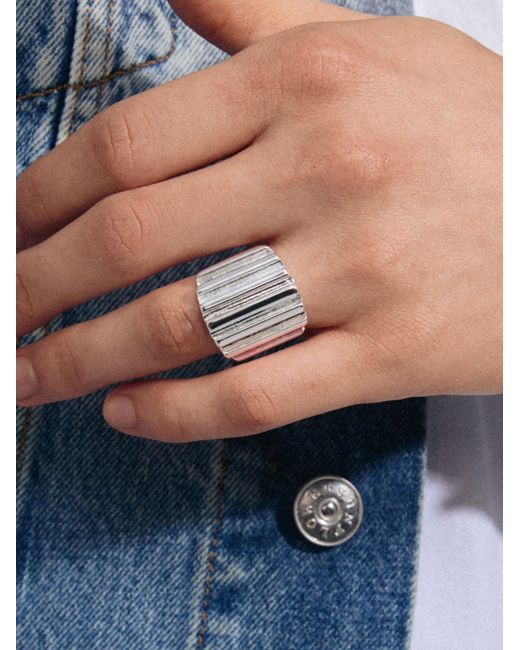 Pilgrim Ring Laurel in Metallic für Herren