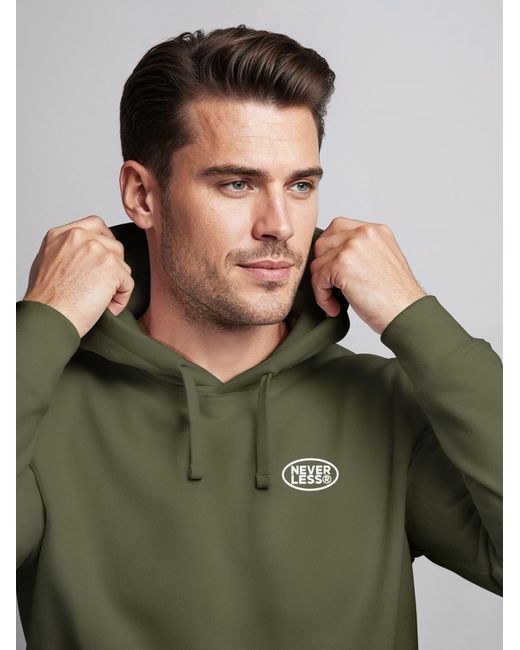 Neverless Sweatshirt No Bad Days in Green für Herren