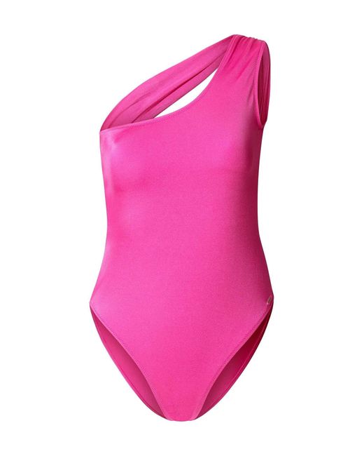 Pepe Jeans Pink Badeanzug Solid Asy
