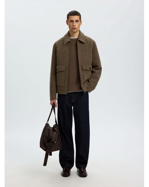 SELECTED Pullover Slmbraun in Brown für Herren
