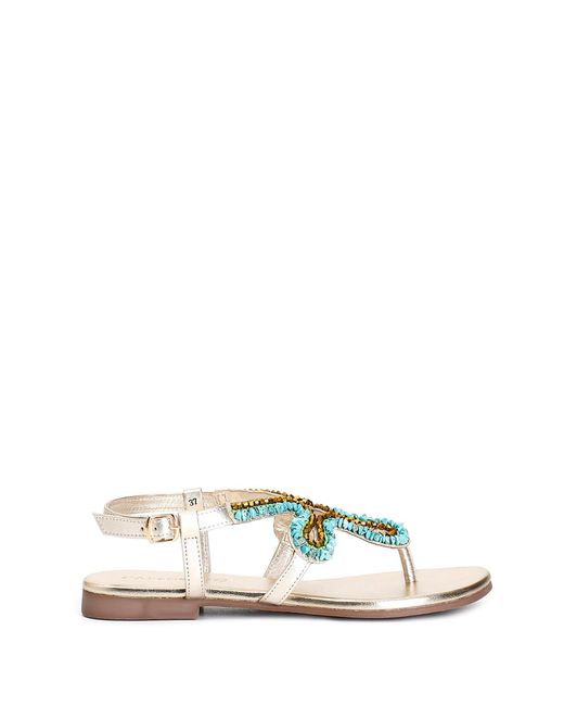 CafeNoir White Caf Noir Flip Flops