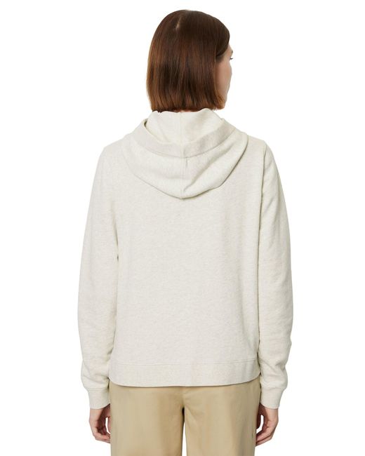 Marc O' Polo White Rundhalspullover Sweatshirt, hood, long sleeve