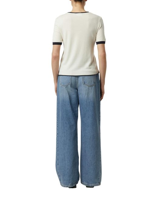 Comma, White Strickshirt