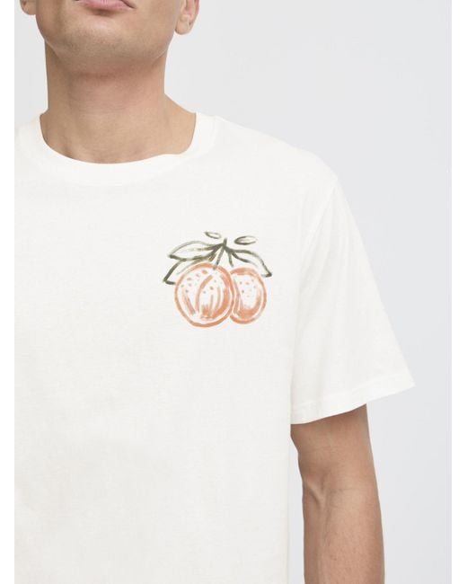 Solid Rundhalsshirt Sdpargav in White für Herren
