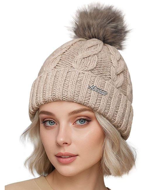 Neverless Brown Mütze Caren