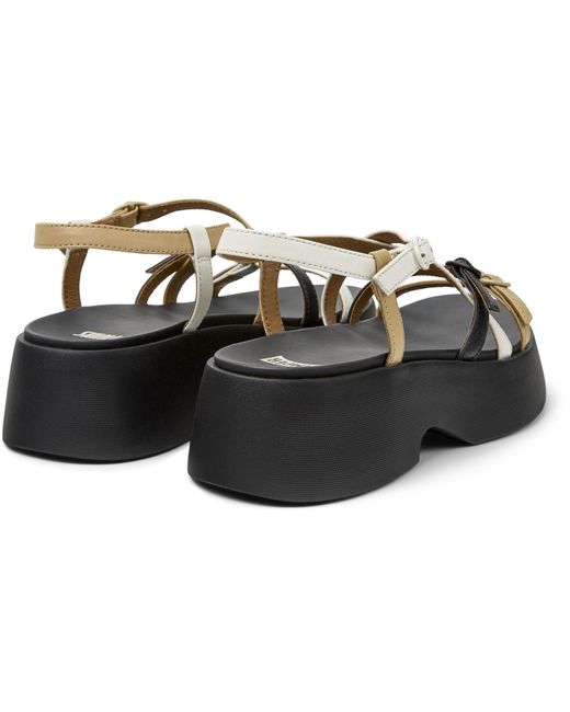Camper Black Sandale 'Tasha'