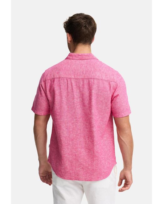 INDICODE Hemd Lino in Pink für Herren