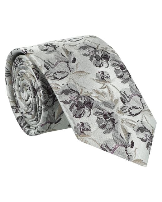 Willen Krawatte Pastell Blume in Gray für Herren