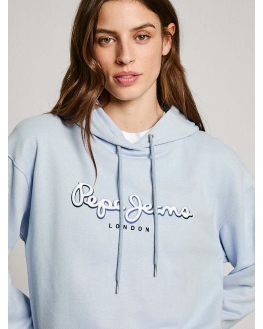 Pepe Jeans Blue Sweatshirt 'Maddy'