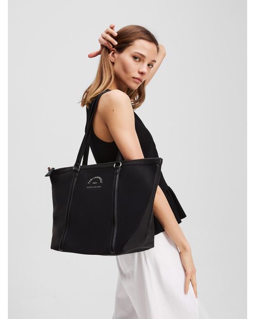 Karl Lagerfeld Black Handtasche Rue St-Guillaume Mittelgrosse Tote-Bag