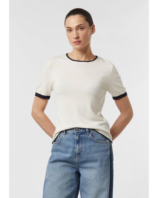 Comma, White Strickpullover