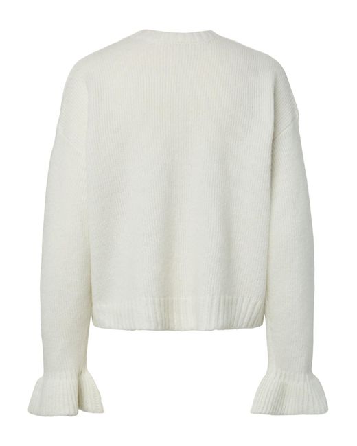 Pieces White Strickpullover Pcjimma