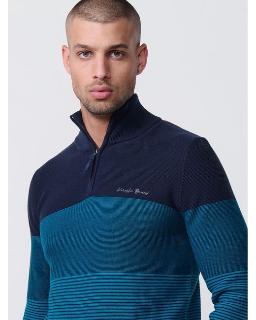 Koröshi Strickpullover in Blue für Herren