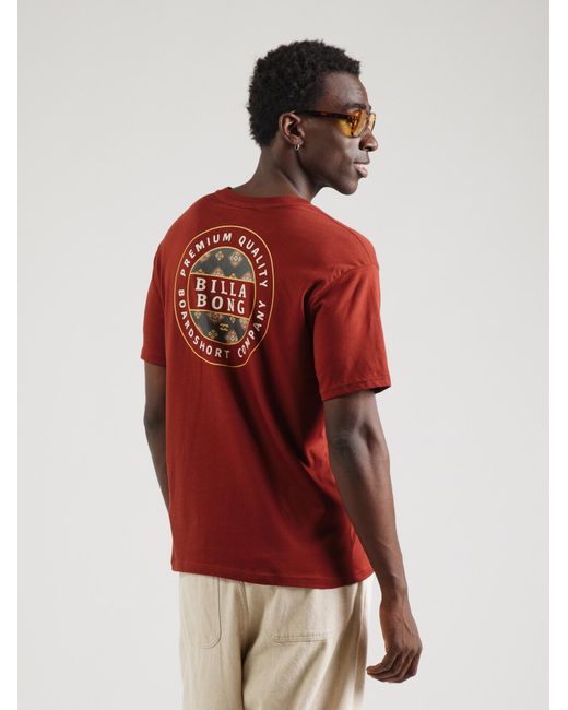 Billabong T-Shirt Rotor Fill in Red für Herren