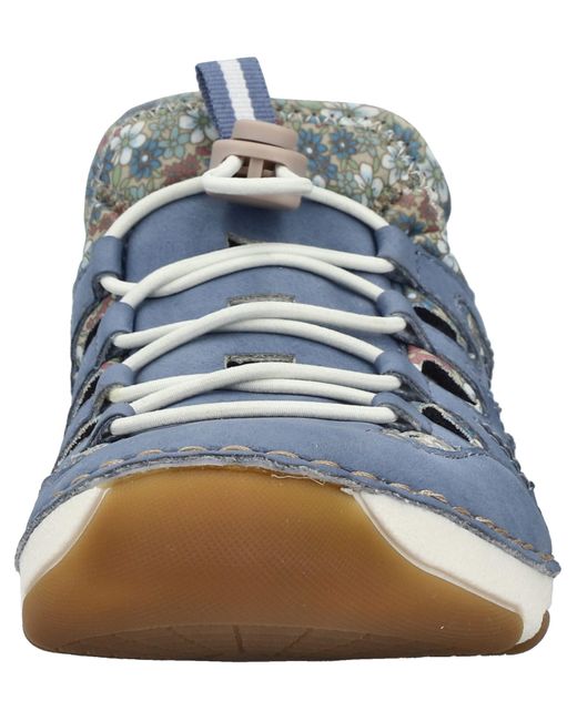 Rieker Blue Slip-On Sneaker Barfußschuh, Halbschuh, Slipper mit Schnellverschluss