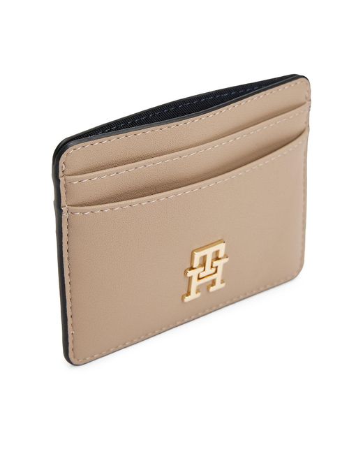 Tommy Hilfiger Natural Kreditkartenetui Mit Th-Monogramm-Emblem