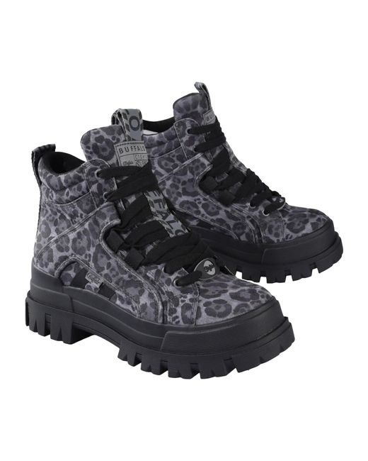 Buffalo Black Schnürstiefel Aspha
