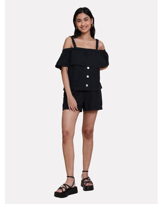 Threadbare Black Threadbare bluse 'aspen'