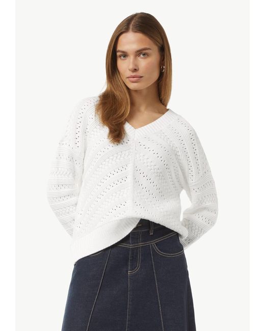 Comma, White Pullover