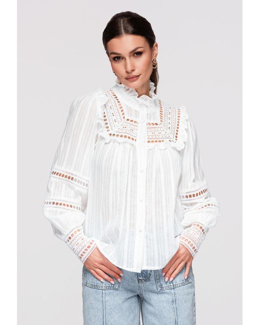 Ombre White Bluse