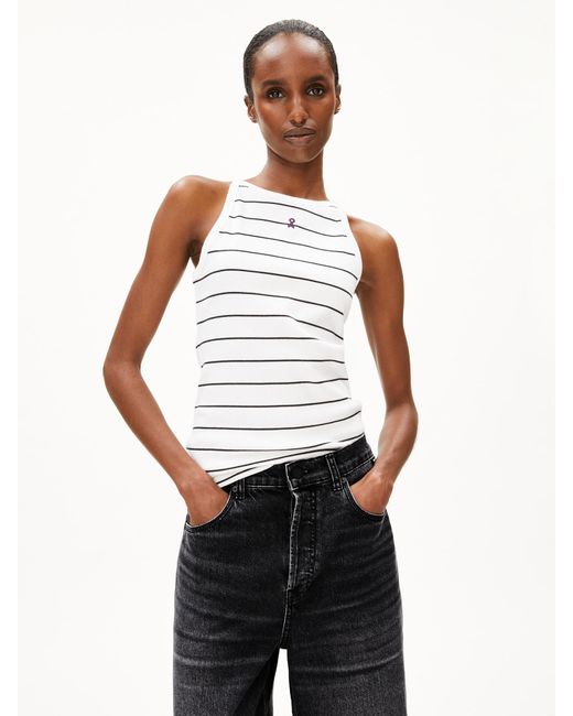 ARMEDANGELS White Top Kataalin Fine Stripes