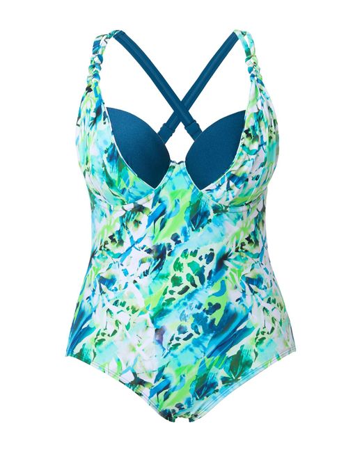 Ulla Popken Blue Badeanzug