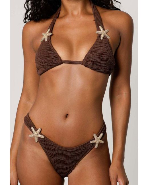 Moda Minx Brown Bikinitop
