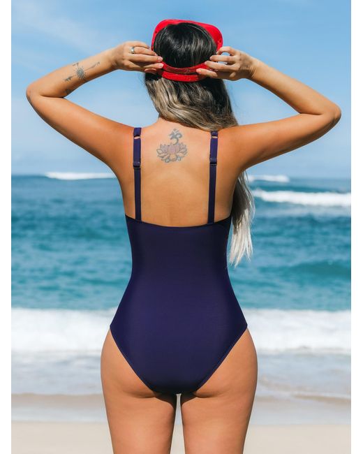 CUPSHE Blue Badeanzug