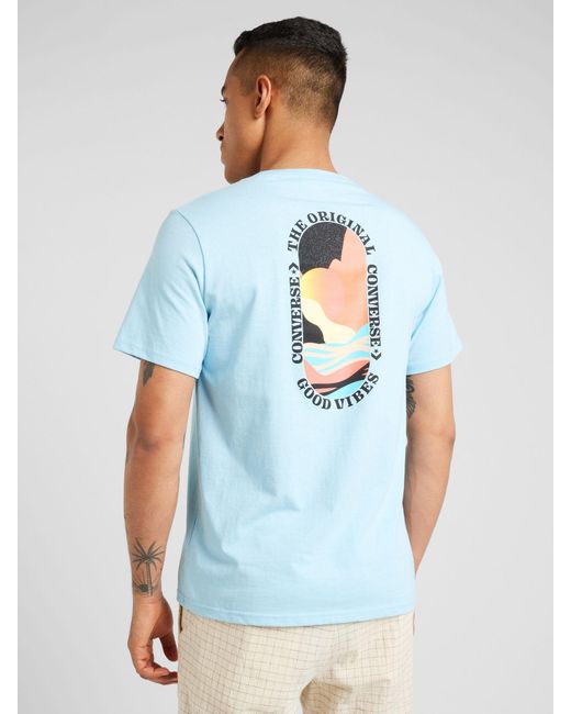 Converse T-shirt 'sunset' in Blue für Herren
