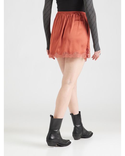TOPSHOP Red – kurzer petticoat-rock aus satin