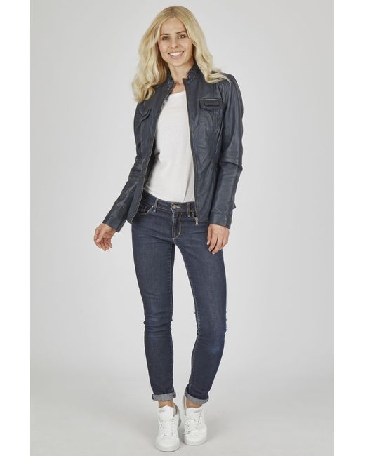 7eleven Blue Lederjacke Sefema